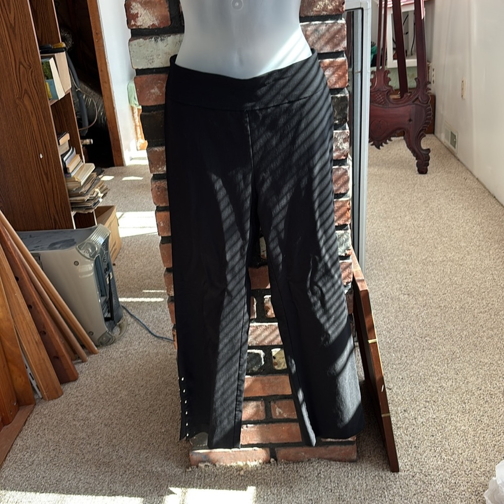 Counterparts Black Capris with Lace-Up Detail